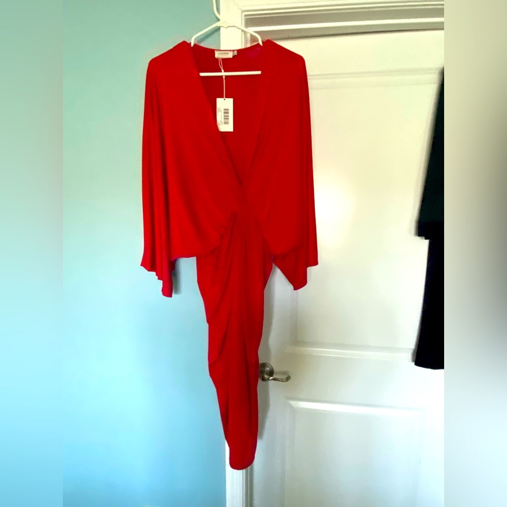 Flounce London Tall Wrap Dress. New, Never Worn, With Tags